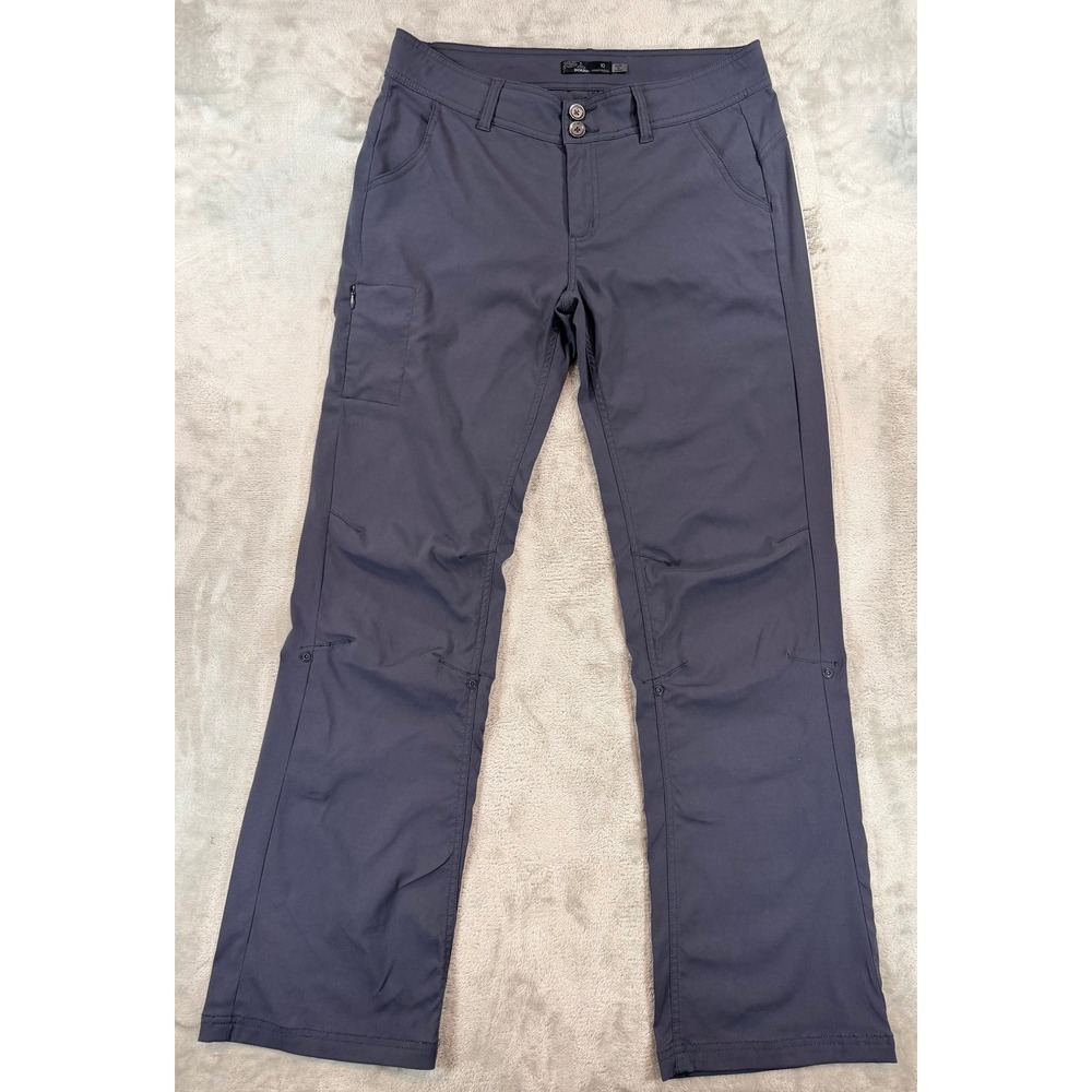 PrAna Womens Halle Straight Leg Hiking Pants Charcoal Gray 10 Regular
